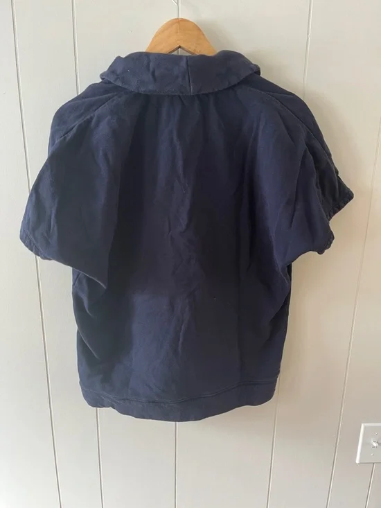 J. Crew Dark Navy Short-Sleeve Pullover - Picture 2 of 3